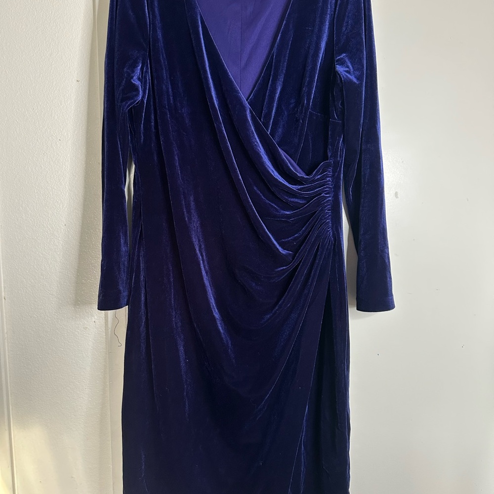 Ralph Lauren Elegant Purple/blue  Velvet Dress